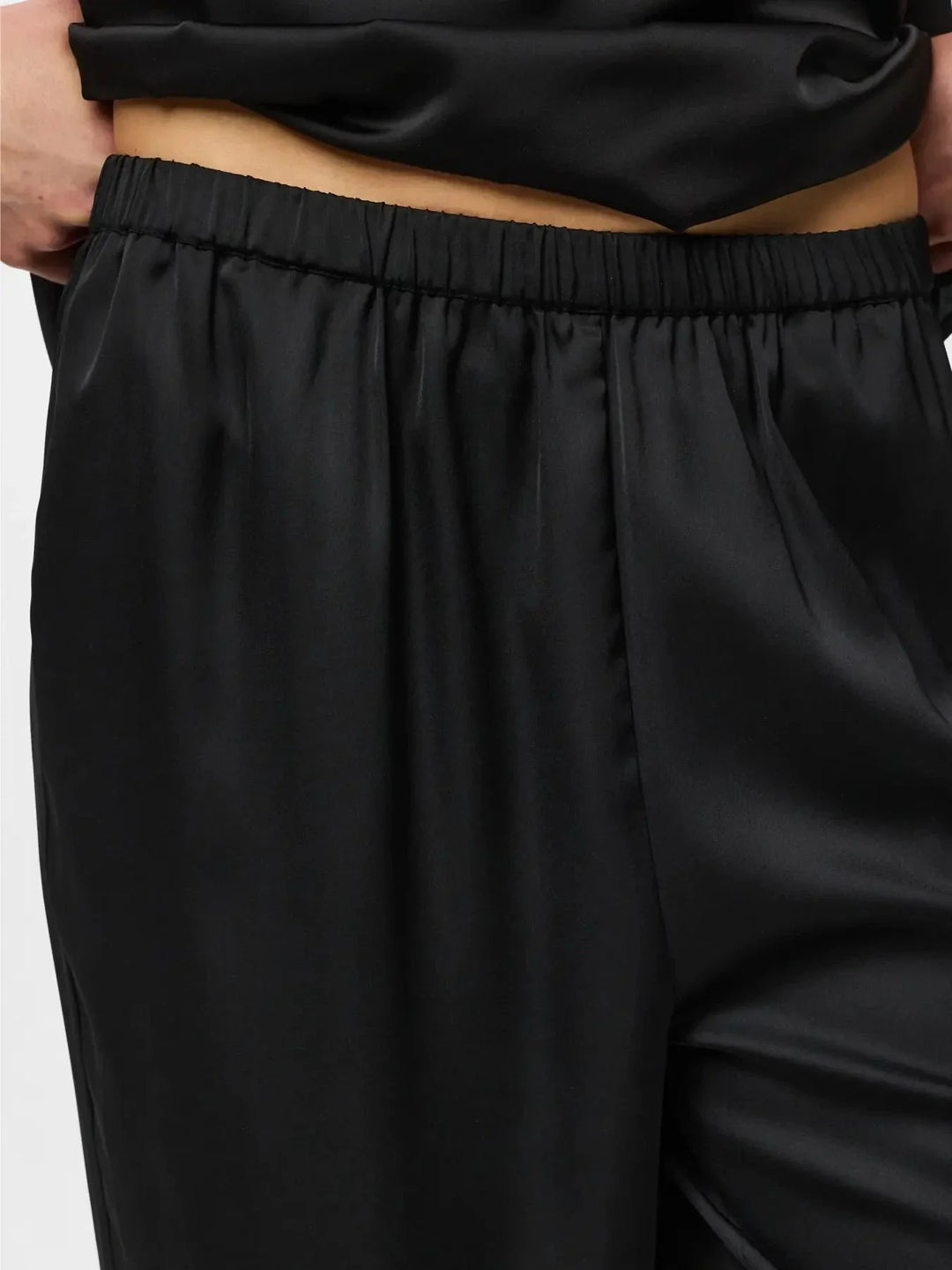 Pieces - Pcariel Wide Lace Pants Pp - 5093524 Black White Lace Bukser 