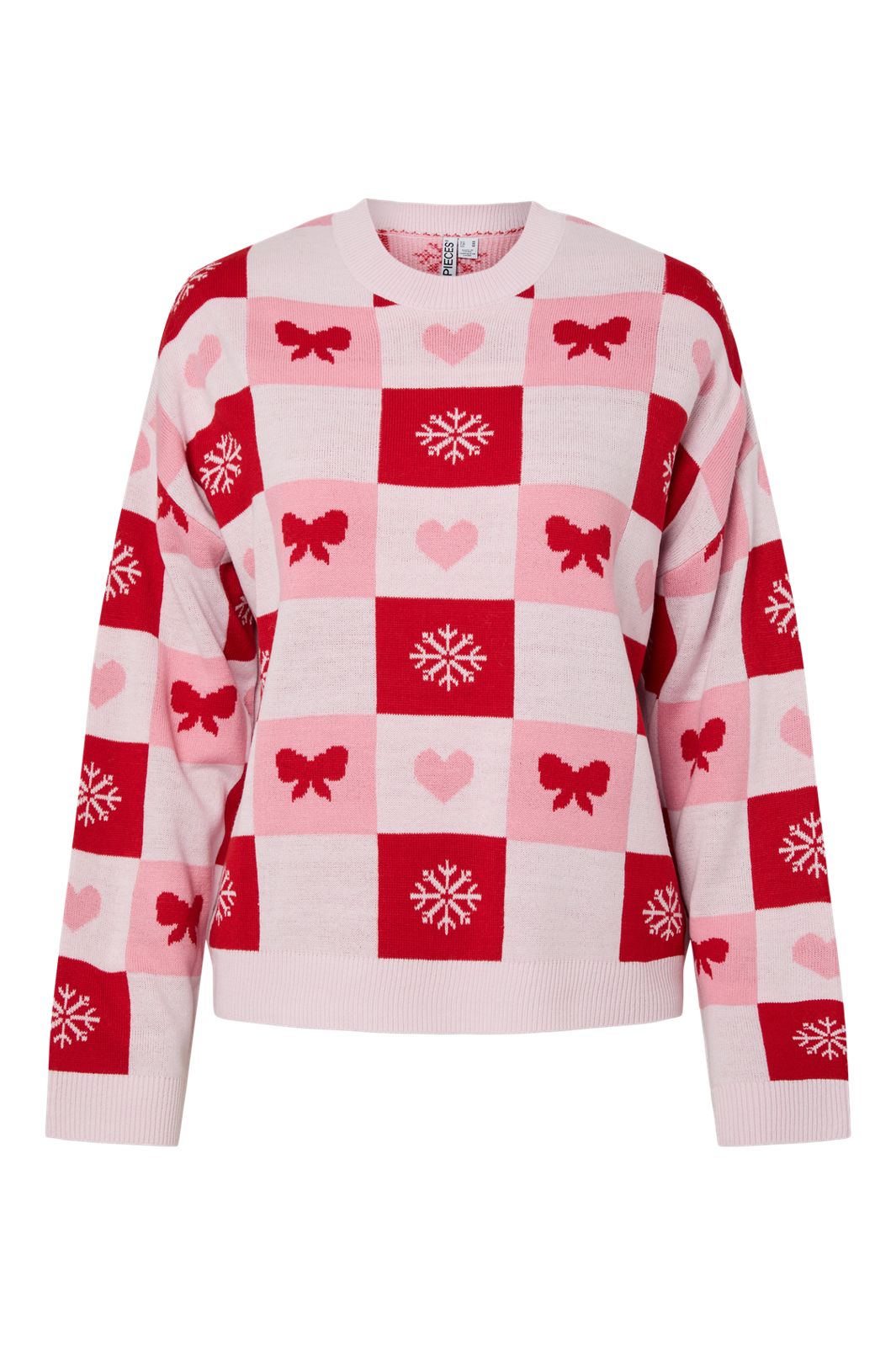 Pieces - Pcauburn Ls O-Neck Knit Mxm - 5079469 Light Lilac Christmas Symbols