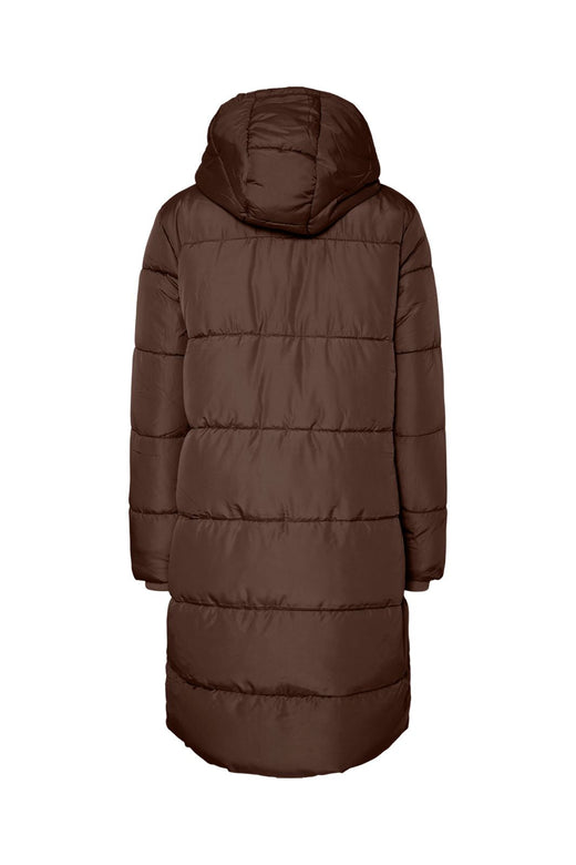 Pieces - Pcbee New Long Puffer Jacket - 5074039 Hot Fudge