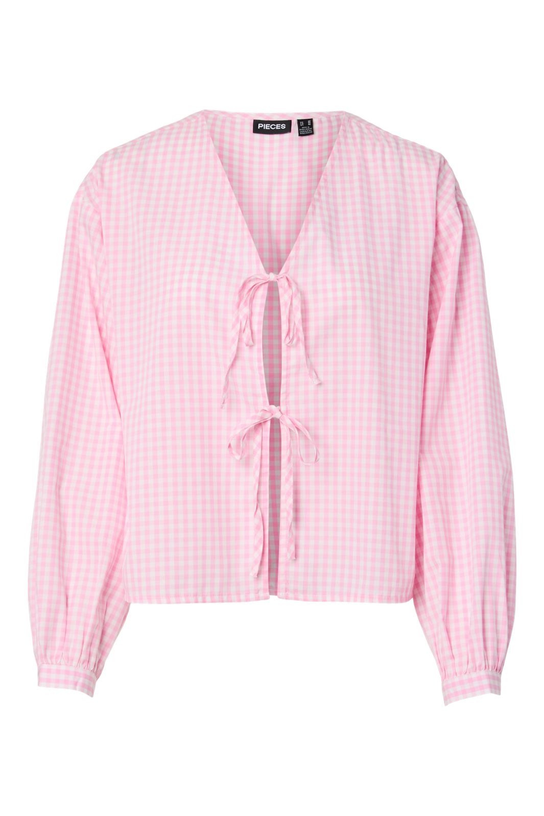 Pieces - Pcbibby Ls Binding Top - 5008819 Prism Pink Cloud Dancer