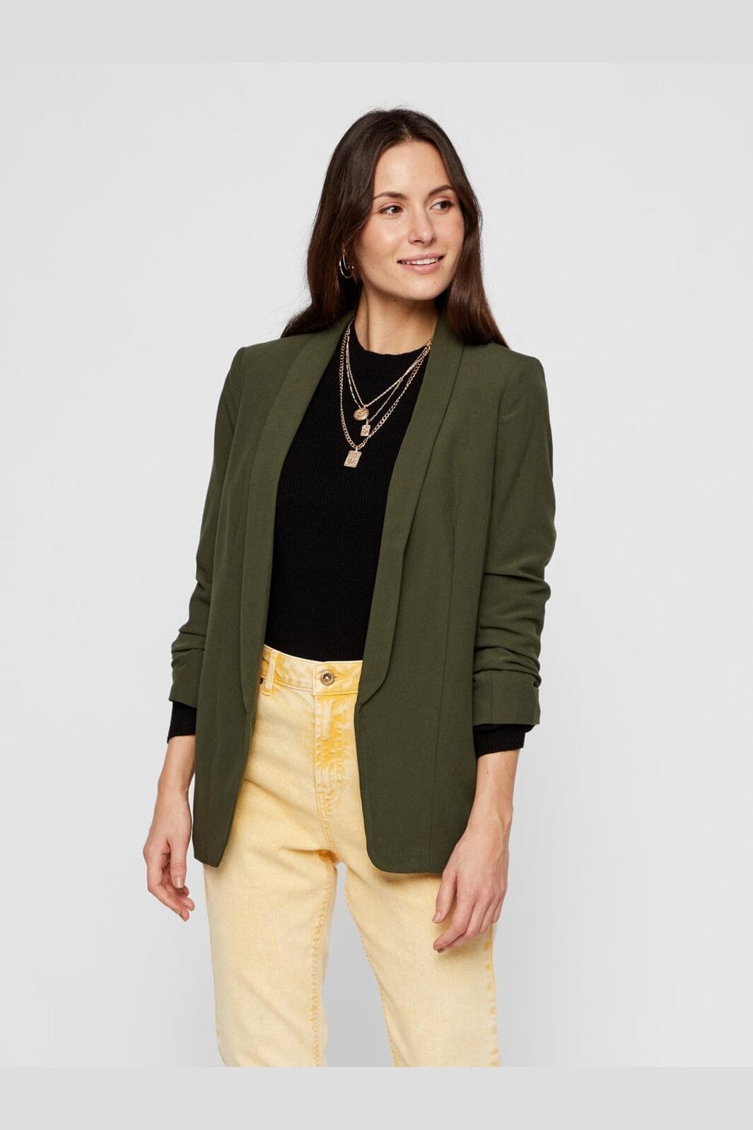 Pieces - Pcbosella 3/4 Blazer - 3105778 Forest Night
