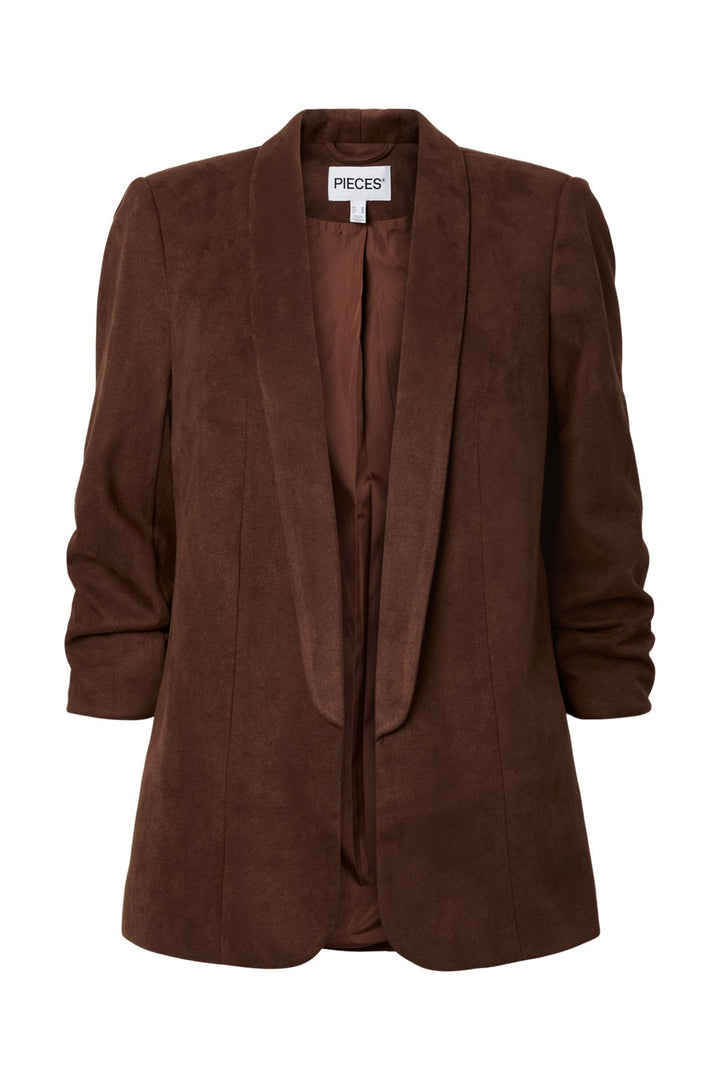 Pieces - Pcbosella 3/4 Brushed Blazer - 5012939 Chicory Coffee