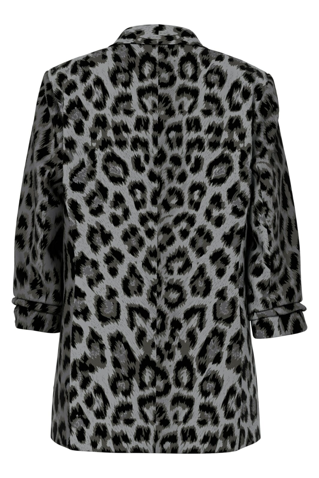 Pieces - Pcbosella 3/4 Printed Blazer - 4880942 Grey Leo