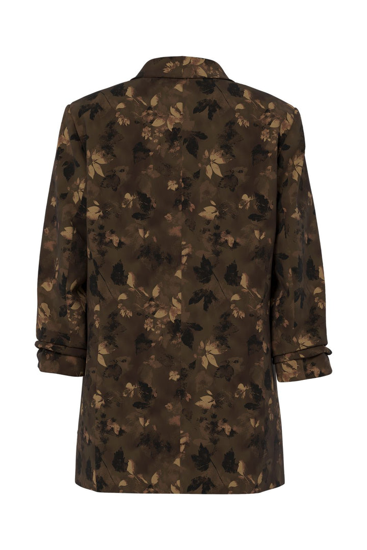 Pieces - Pcbosella 3/4 Printed Blazer - 5050637 Major Brown Flower
