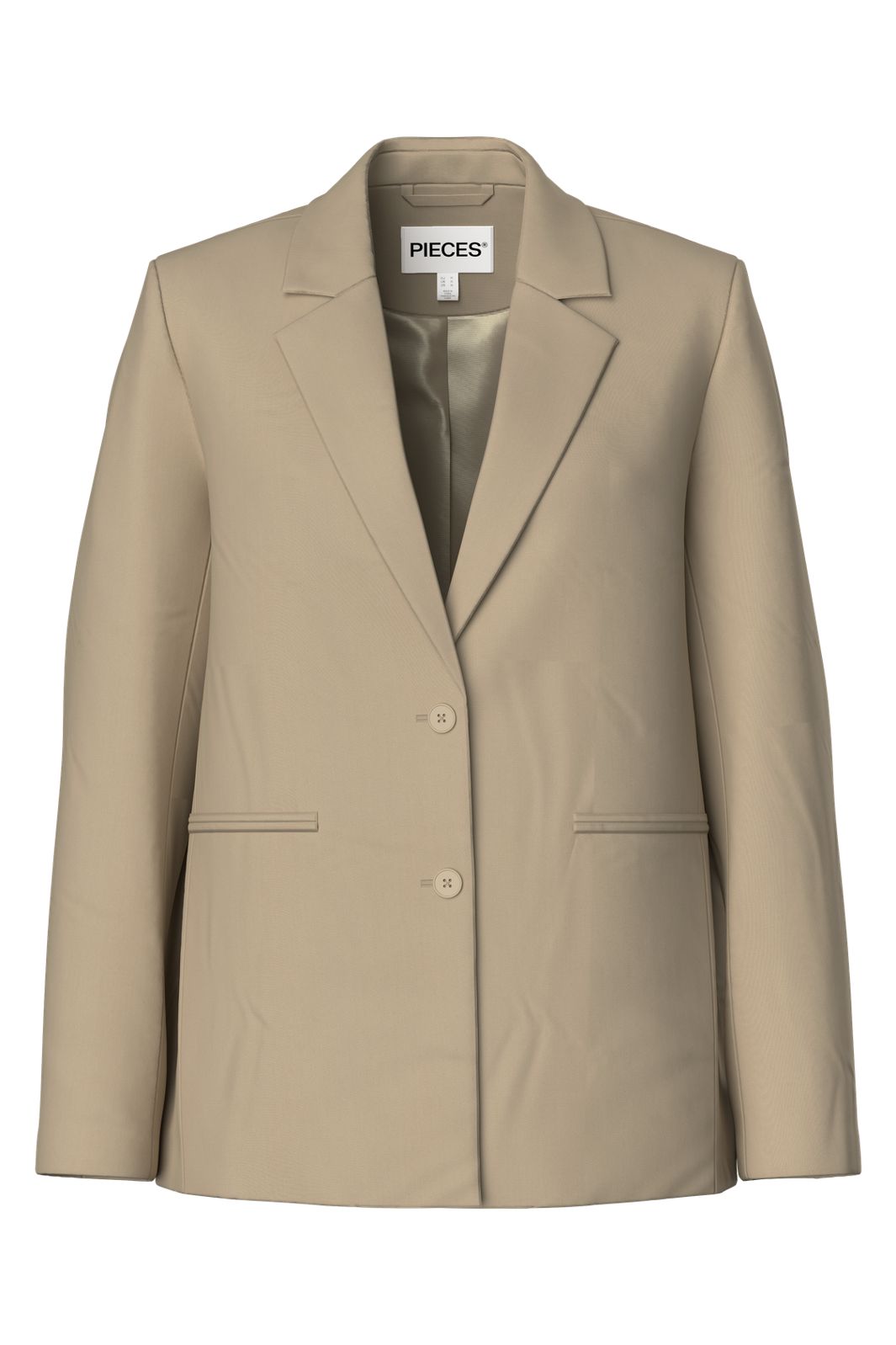 Pieces - Pcbosella Ls Loose Blazer - 5052243 White Pepper