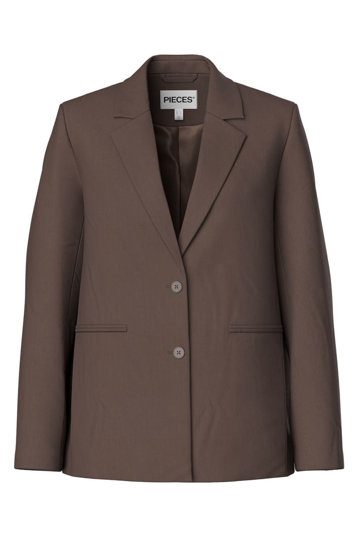 Pieces - Pcbosella Ls Loose Blazer - 5052245 Hot Fudge