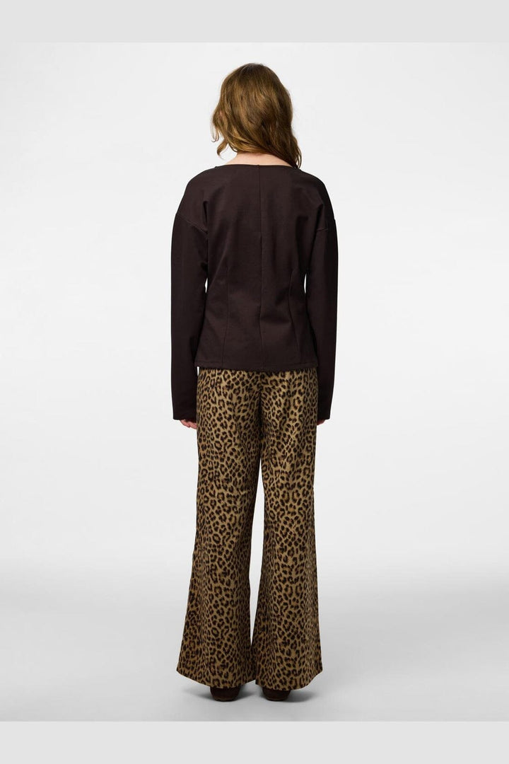 Pieces - Pcbosella Printed Wide Pants - 5024998 Natural Leo