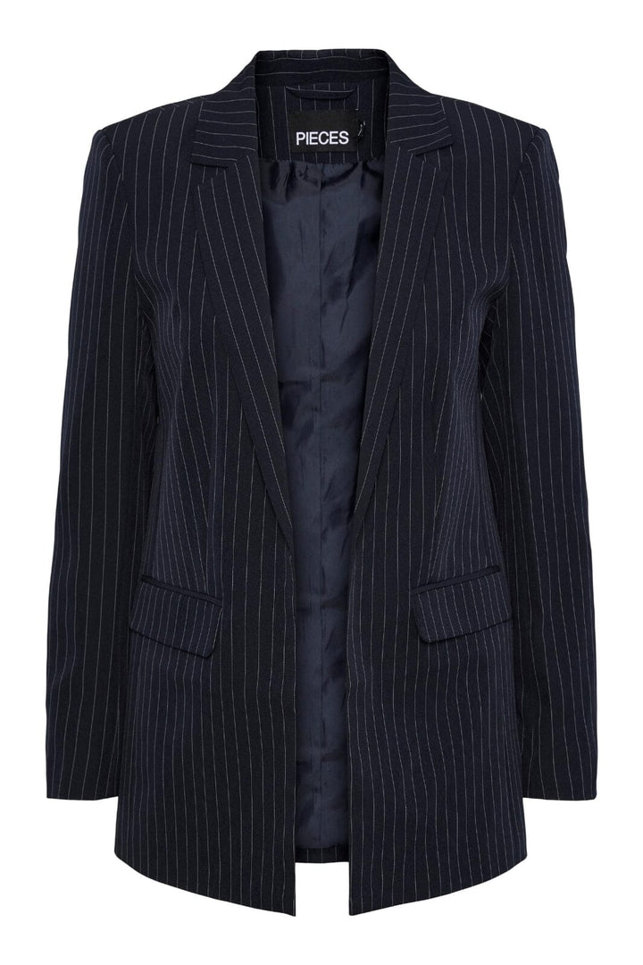Pieces - Pcbossy Ls Loose Striped Blazer Noos - Sky Captin Pinstripe