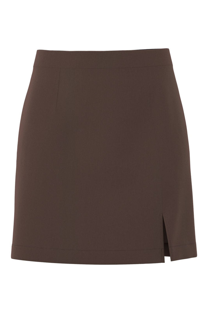 Pieces - Pcbozzy Slit Skirt - 5101986 Hot Fudge