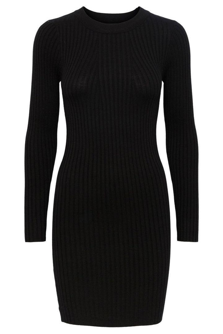 Pieces - PcCrista LS O-Neck Knit Dress - Black