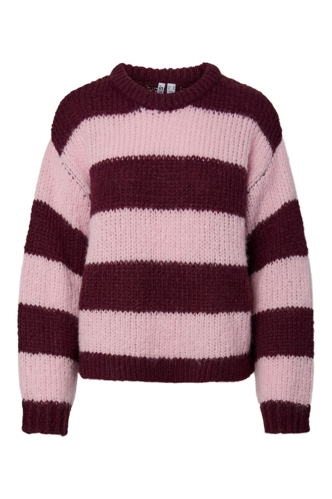 Pieces - Pcdorthea Ls Chunky Knit - 5104861 Winetasting Roseate Spoonbill