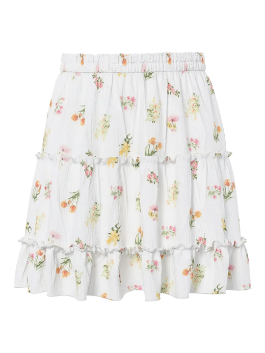 Pieces - Pcemma Short Skirt - 4904179 Bright White Flower Nederdele 