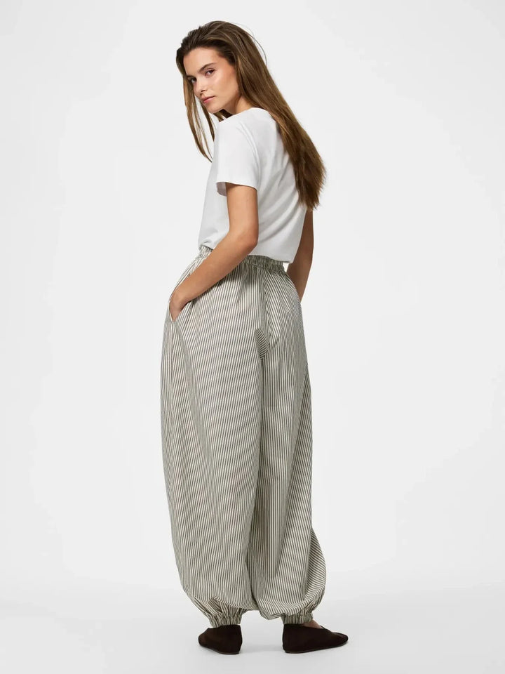 Pieces - Pcemmy Balloon Pants - 5114221 Birch Delicioso Bukser 