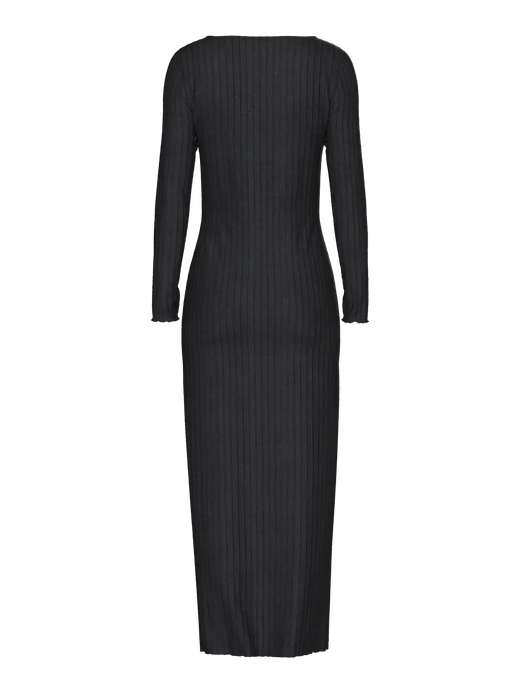 Pieces - Pciris Ls Ankle Dress - 4655874 Black Kjoler 