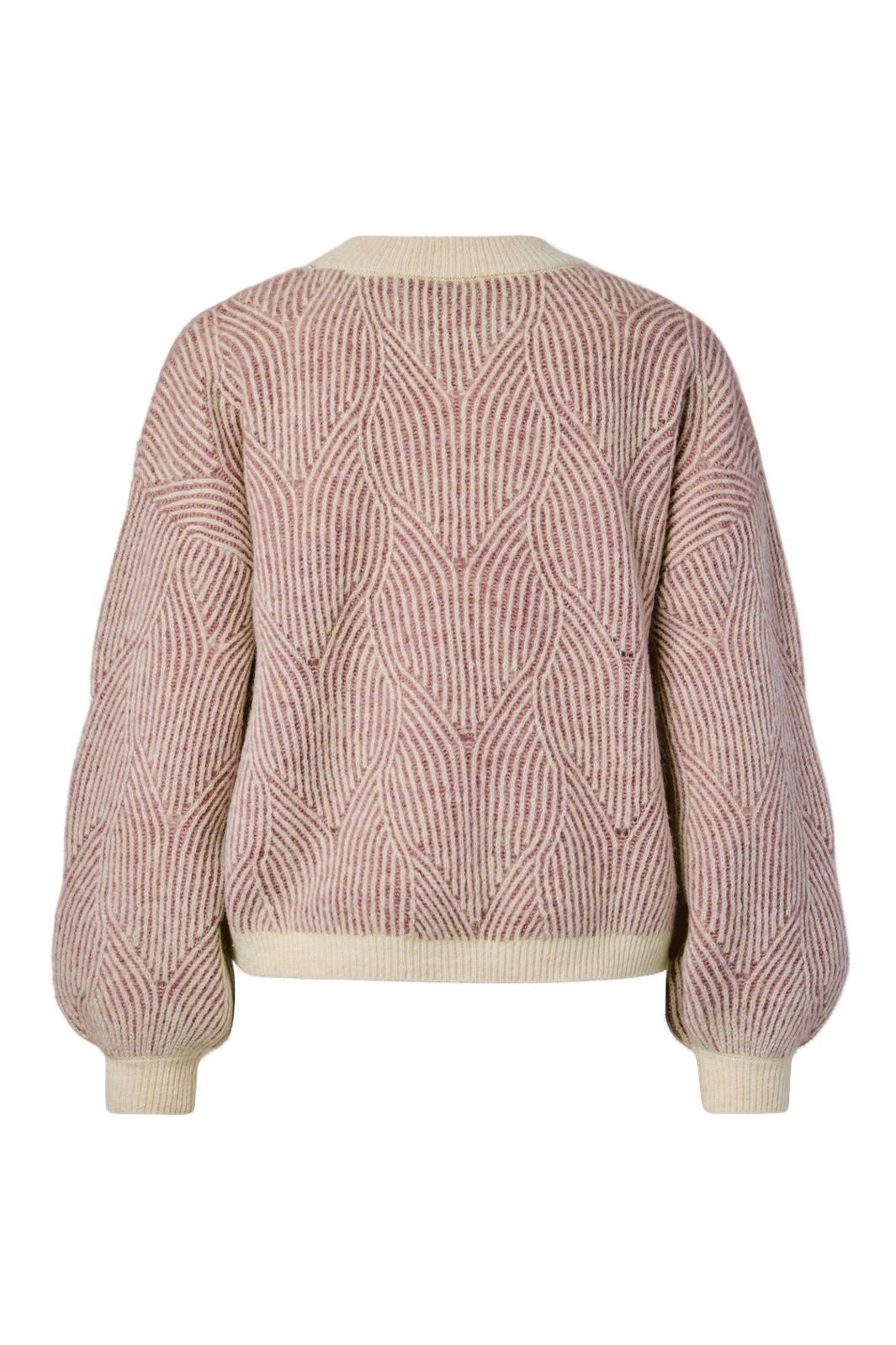 Pieces - Pcjenna Ls O-Neck Knit - 5118143 Whitecap Gray Ash Rose