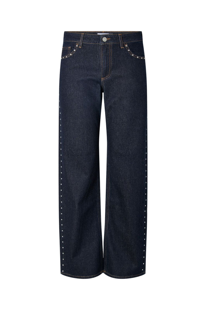 Pieces - Pckarla Wide Jeans Fsy Pp - 5036265 Dark Blue Denim Rinse