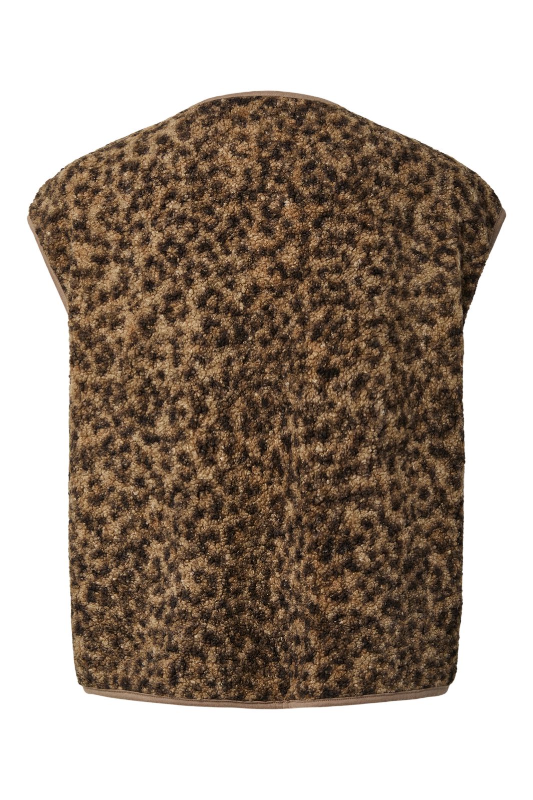 Pieces - Pckatty Teddy Vest - 4941395 Tannin Leopard
