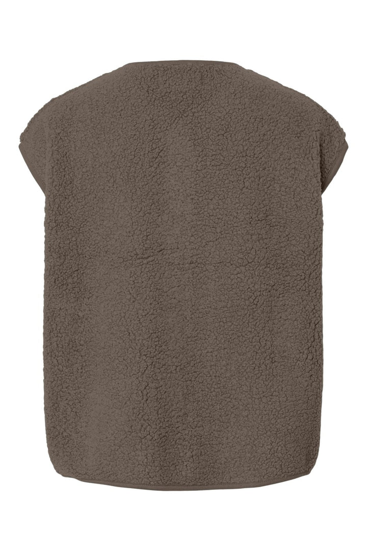 Pieces - Pckatty Teddy Vest - 5098427 Morel
