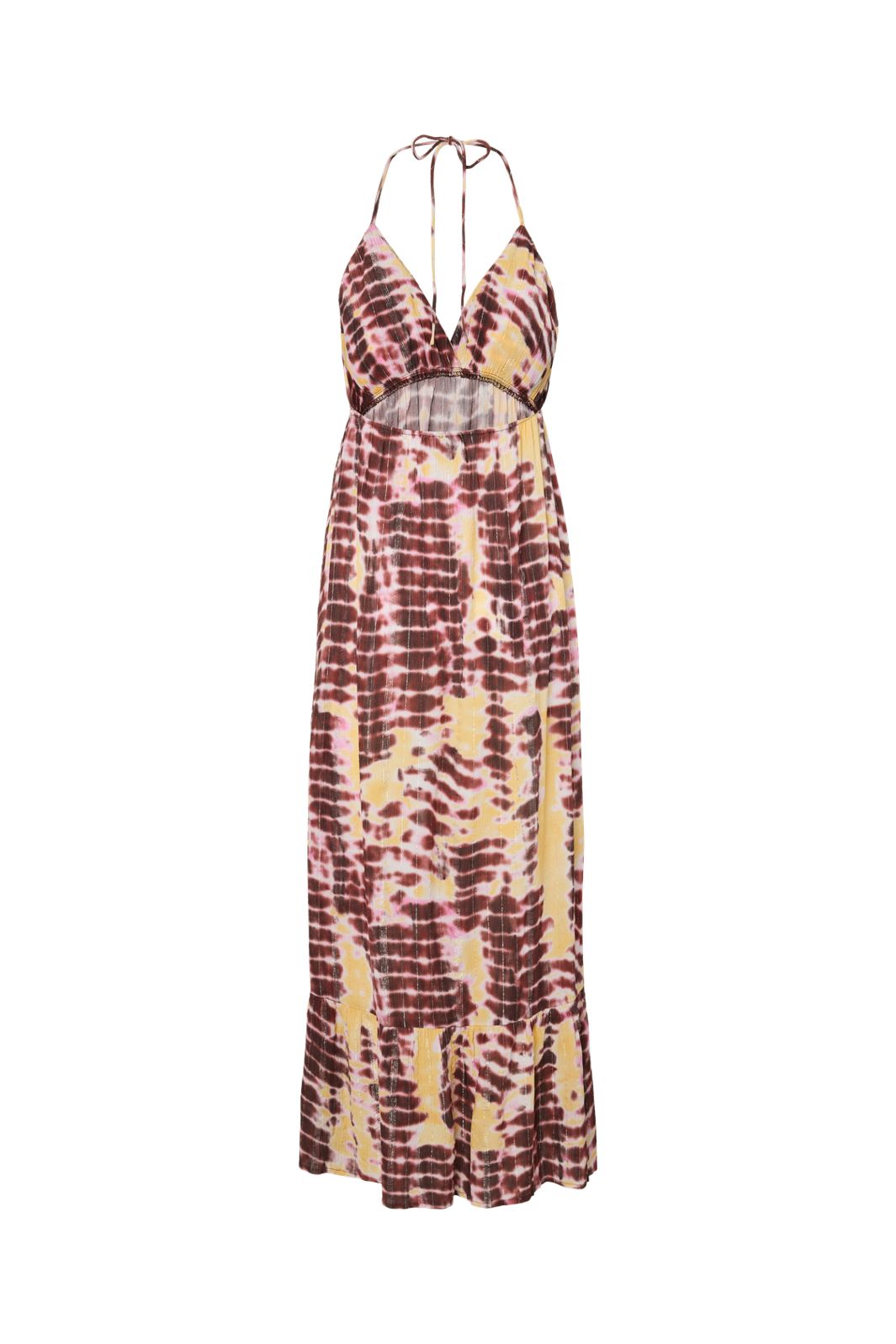 Pieces - Pckaya Strap Lurex Dress - 4957208 Red Ochre Gradient Citrus