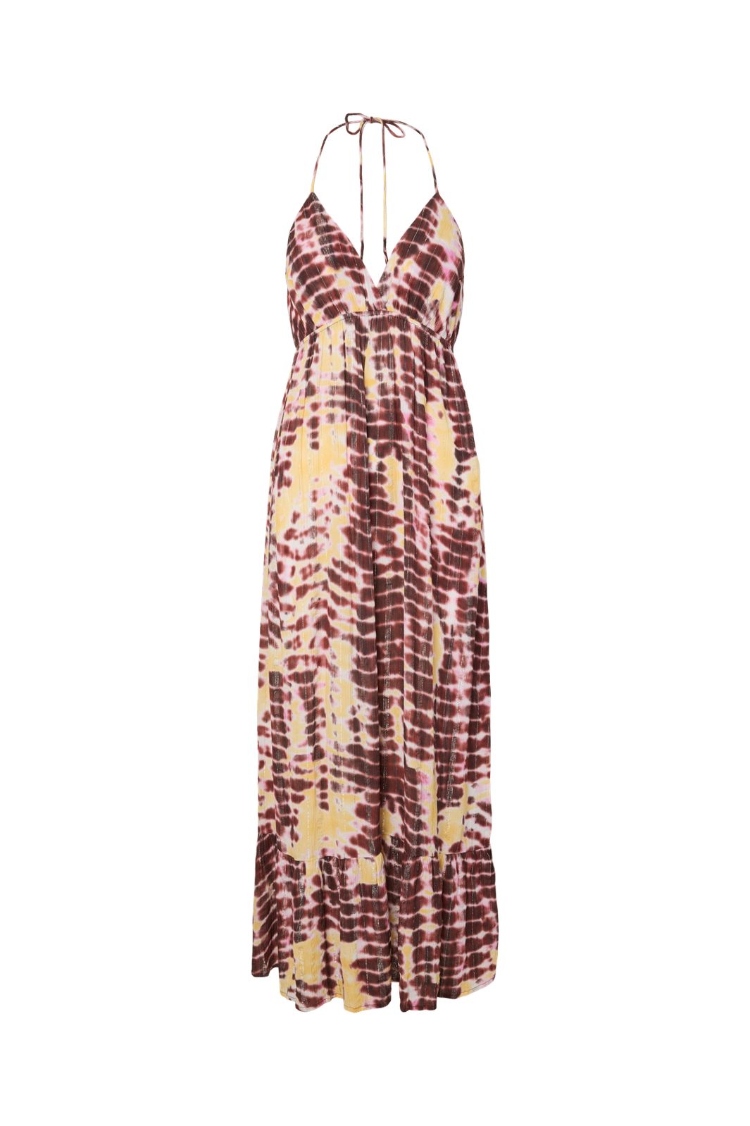 Pieces - Pckaya Strap Lurex Dress - 4957208 Red Ochre Gradient Citrus