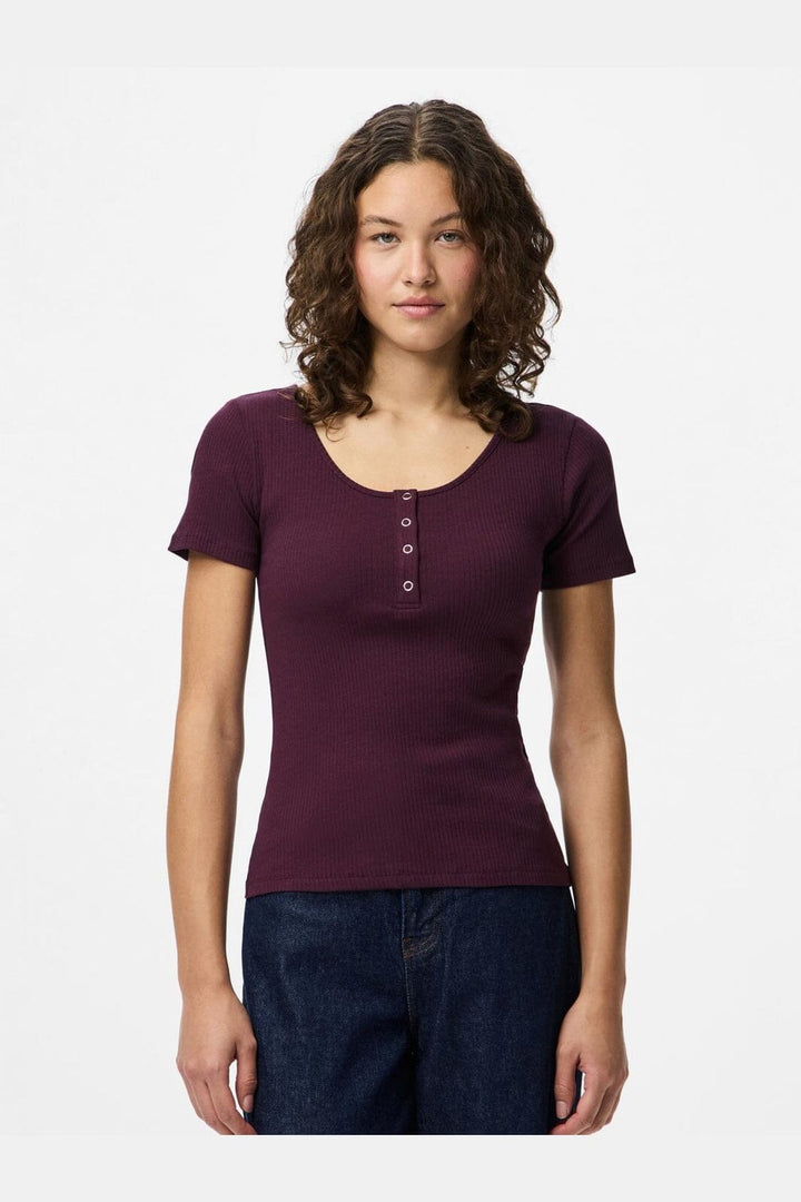 Pieces - Pckitte Ss Top - 4493468 Winetasting