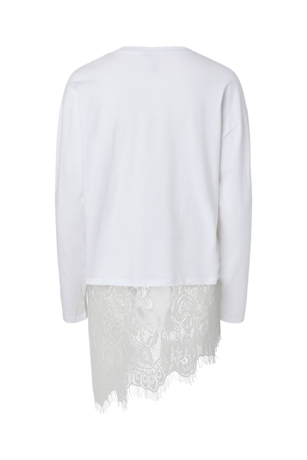 Pieces - Pcmave Ls Lace Top - 5205170 Bright White