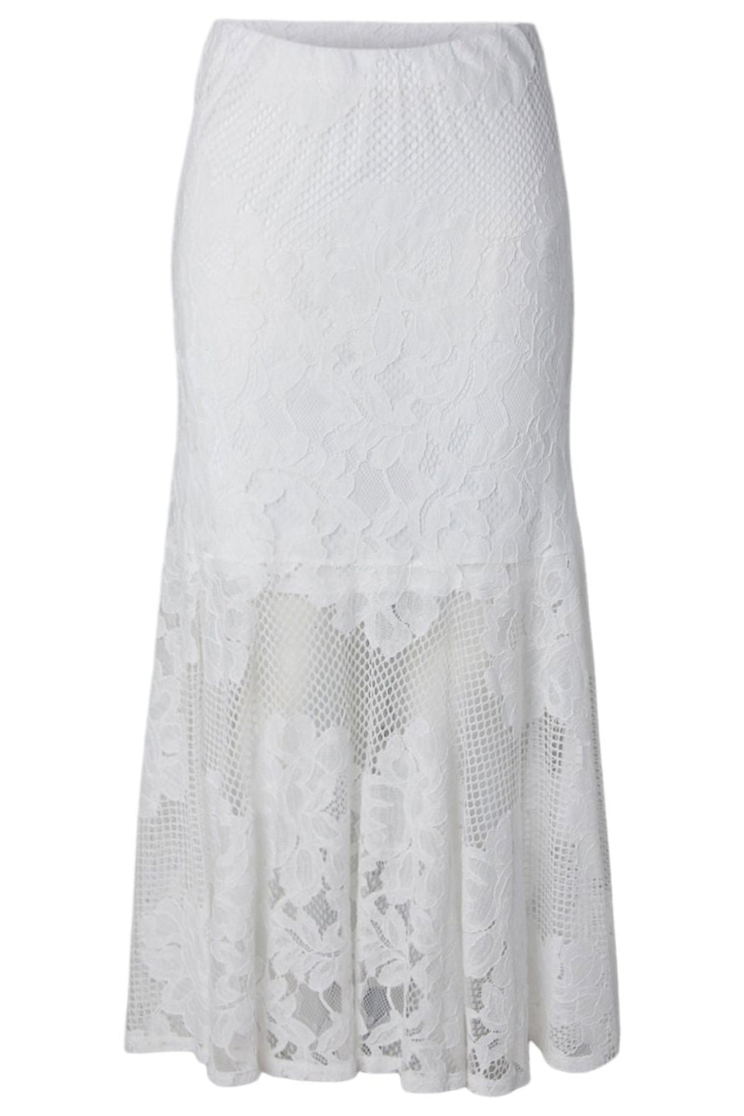 Pieces - Pcmaya Lace Ankle Skirt - 5118547 Bright White