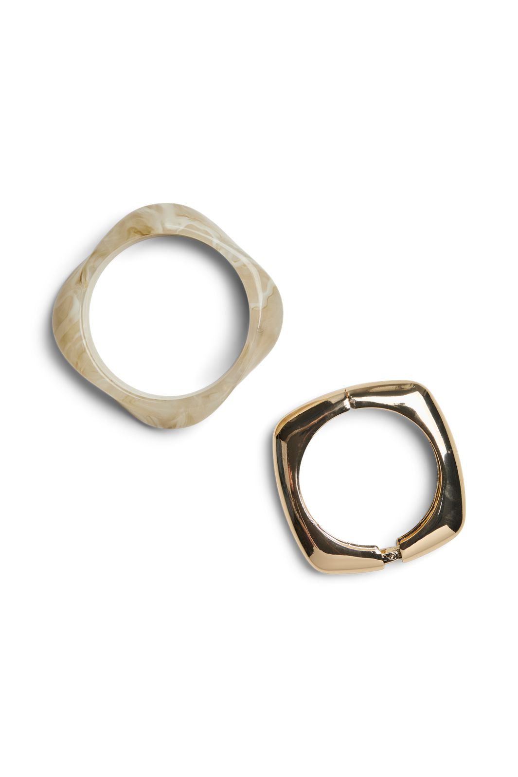 Pieces - Pcregitta D Bracelet 2-Pack - 4884908 Golden Colour White