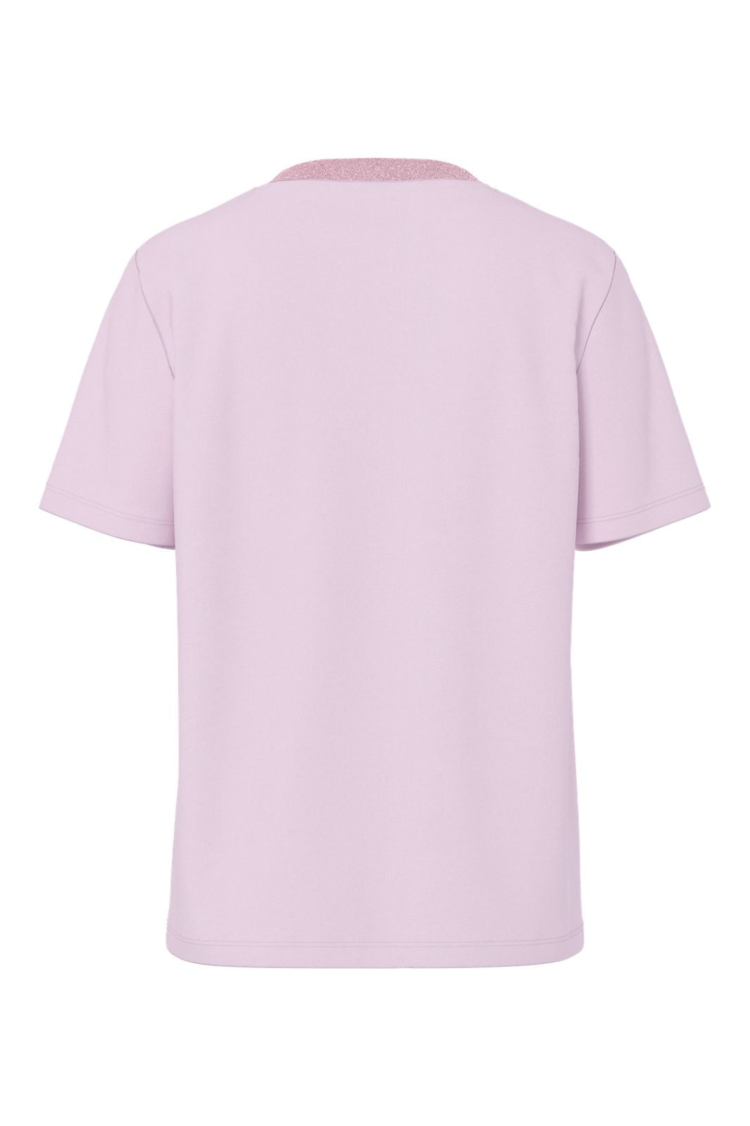 Pieces - Pcria Ss Lurex Neck Tee - 5005605 Winsome Orchid Lurex Rib