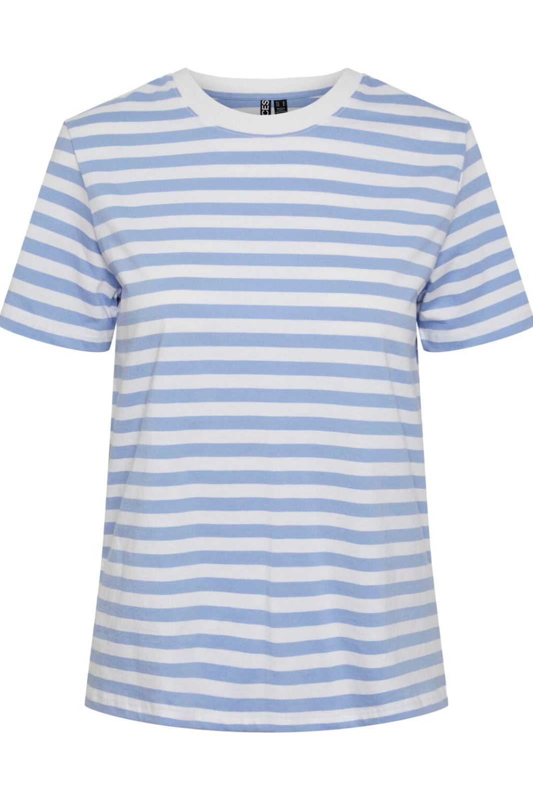 Pieces - Pcria Ss Tee Stripes - 4400582 Hydrangea Bright White