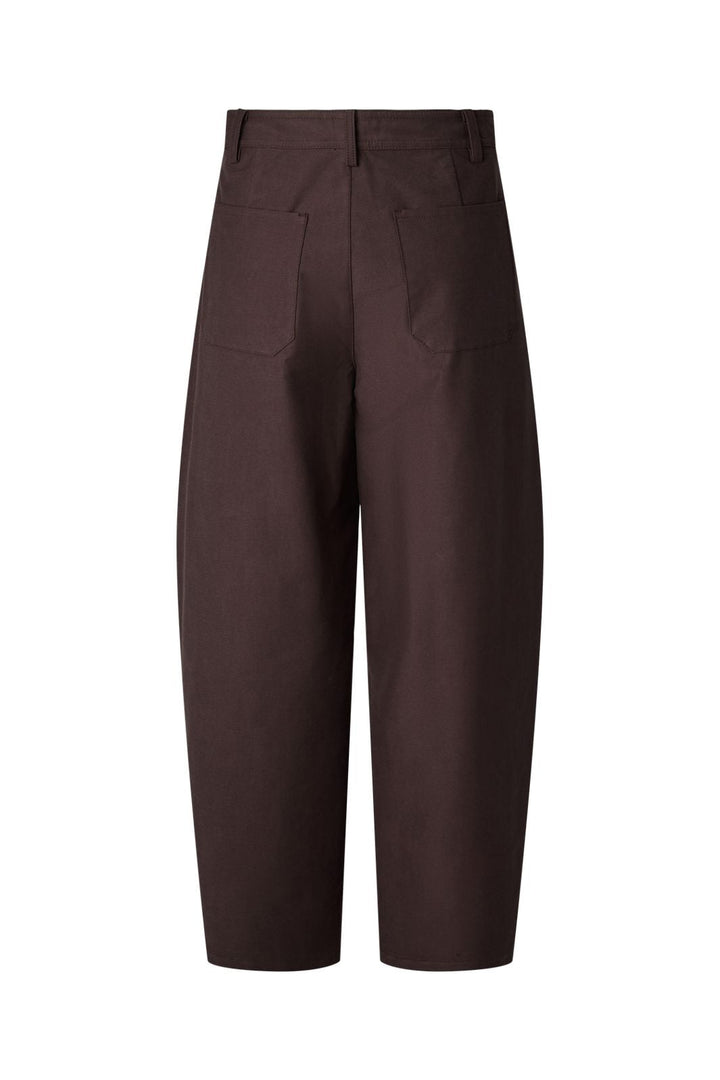 Pieces - Pcrikke Barrel Pants - 5135435 Hot Fudge