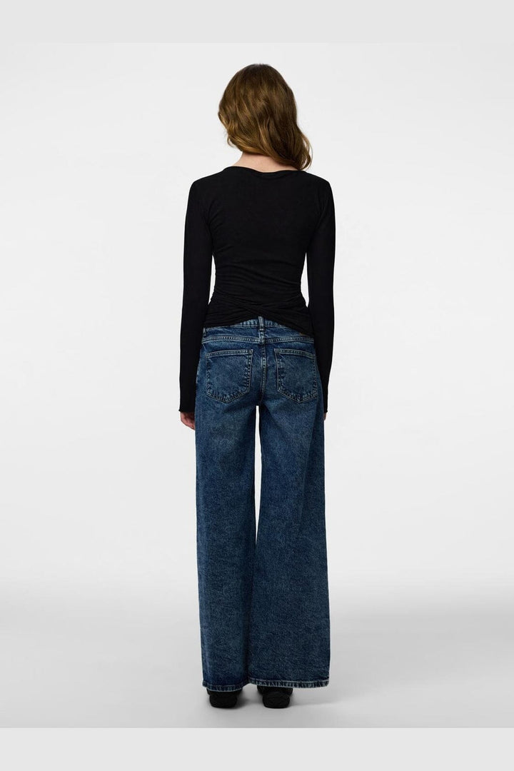 Pieces - Pcroya Ballerina Ls Wrap Top - 5082357 Black