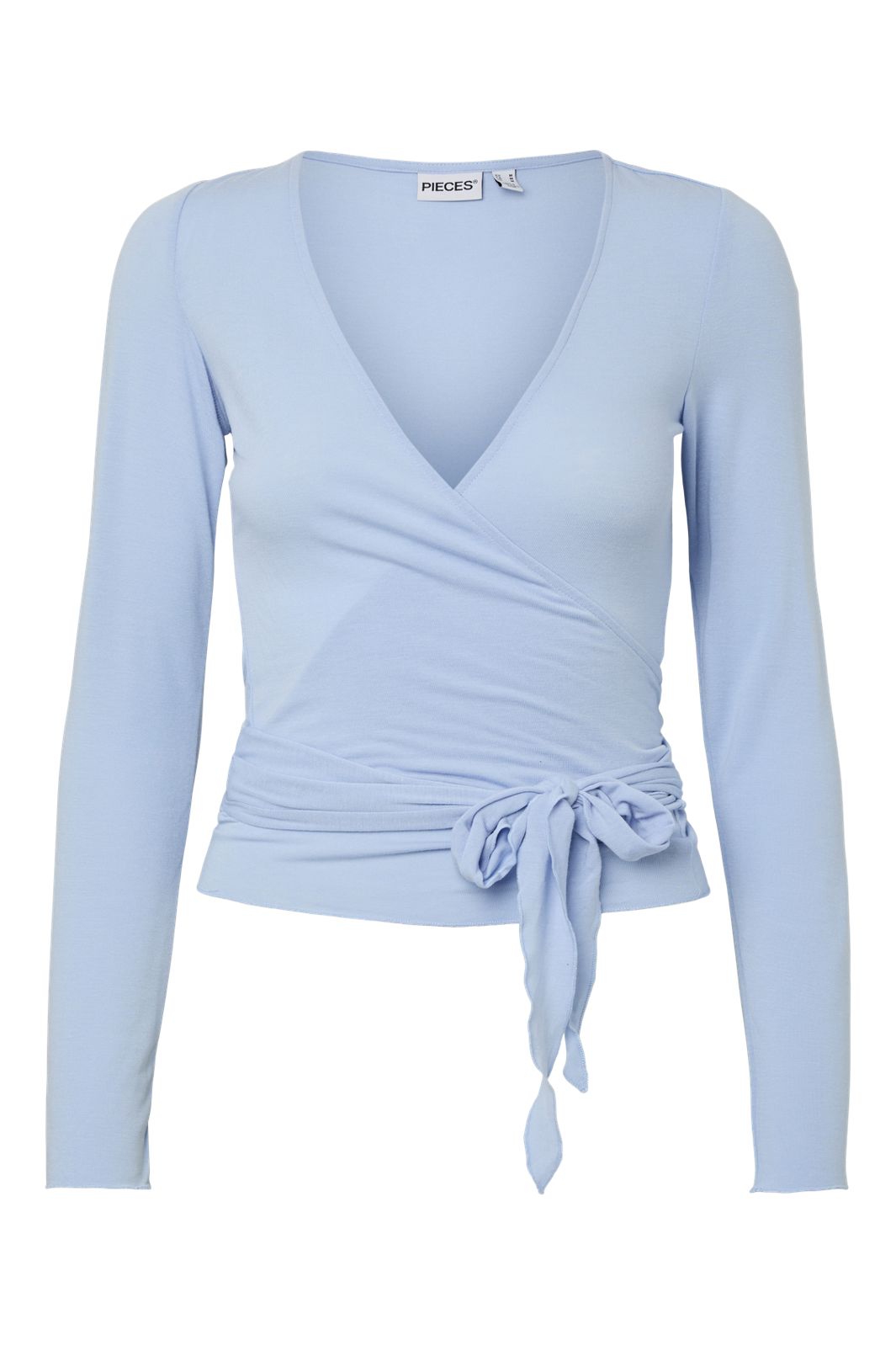 Pieces - Pcroya Ballerina Ls Wrap Top - 5091949 Brunnera Blue