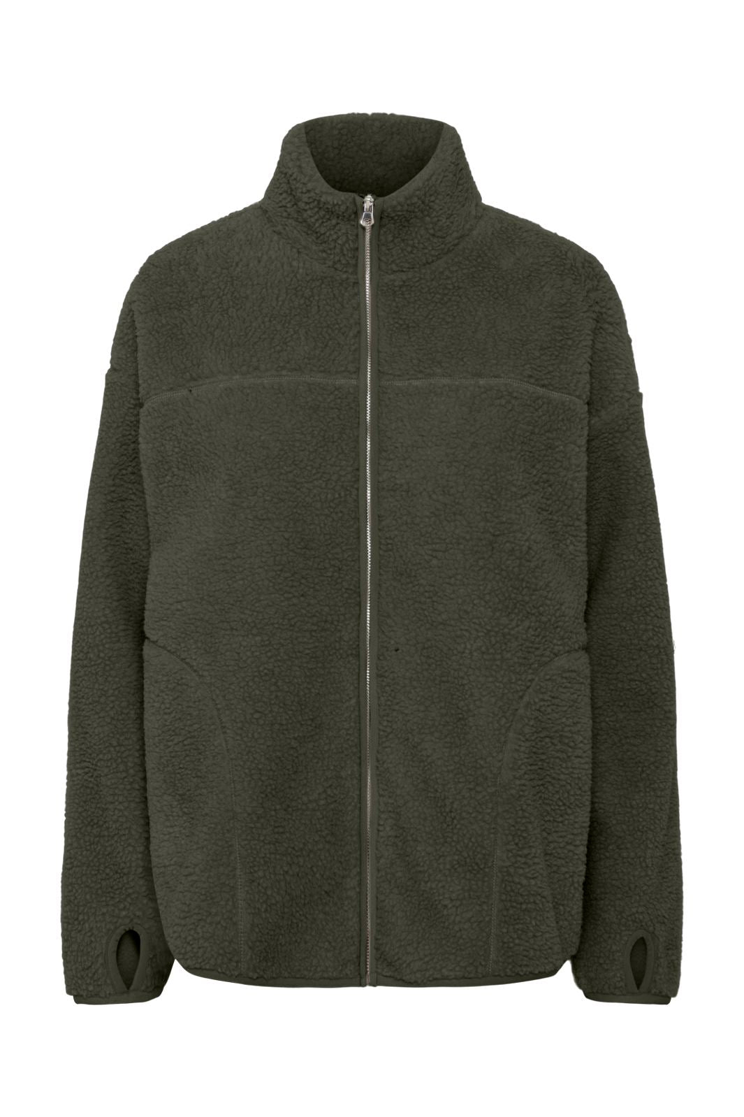 Pieces - Pcsadia Ls Teddy Jacket - 4863608 Forest Night