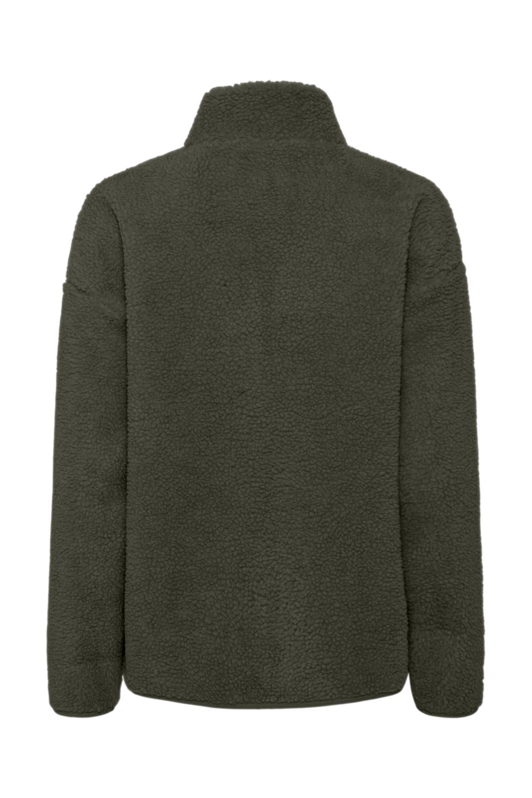 Pieces - Pcsadia Ls Teddy Jacket - 4863608 Forest Night