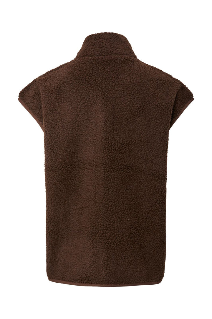 Pieces - Pcsadia Teddy Vest - 5055023 Hot Fudge