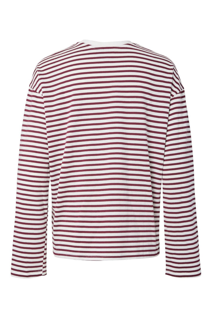 Pieces - Pcsadie Ls Top - 4804150 Cloud Dancer Tawny Port