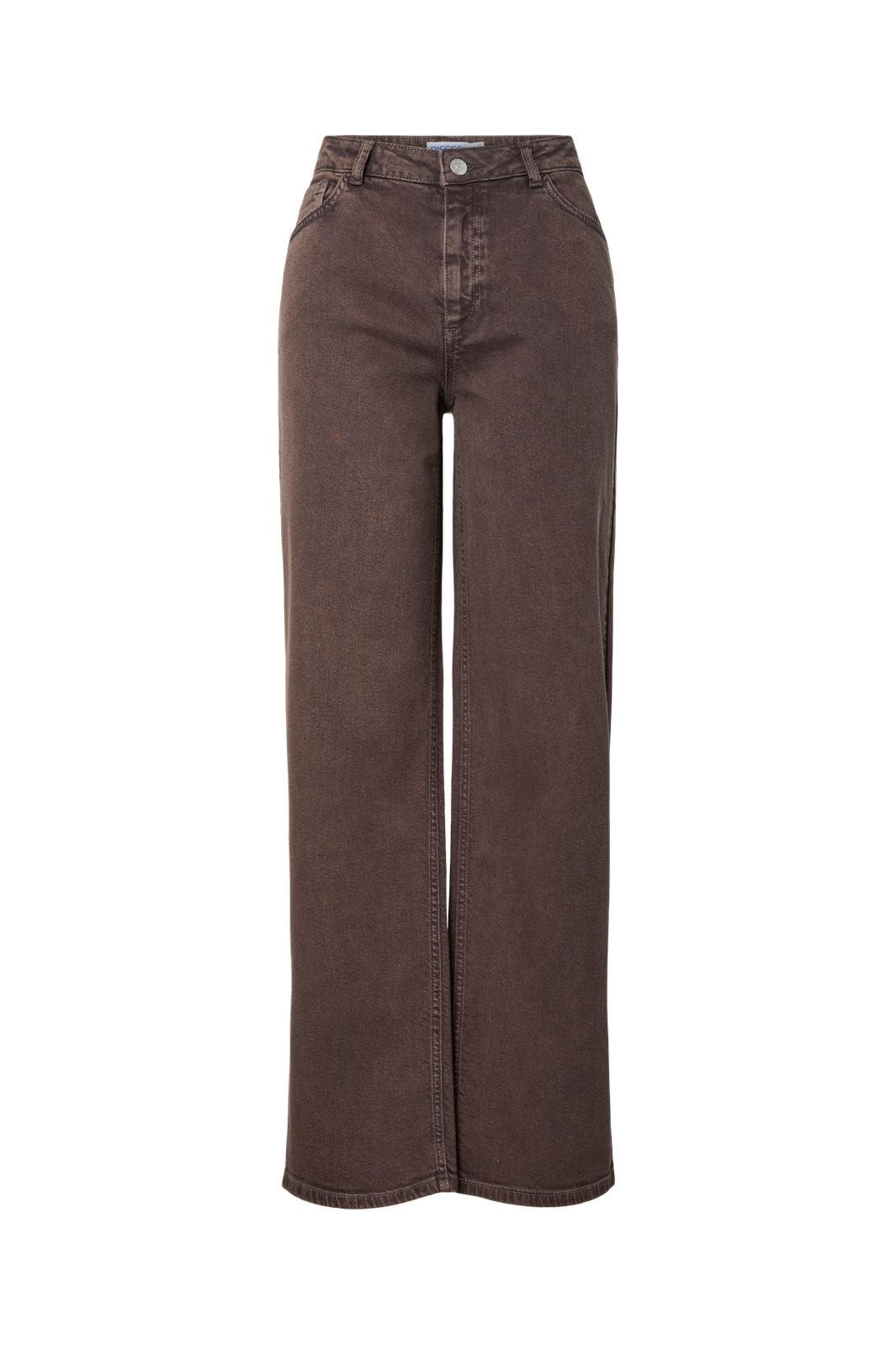 Pieces - Pcsilke Wide Colored Jeans - 5044574 Hot Fudge