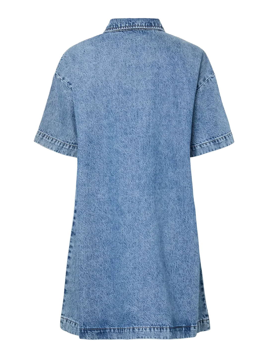 Pieces - Pcsky Ss A-Shape Denim Dress - 4898433 Medium Blue Denim Kjoler 