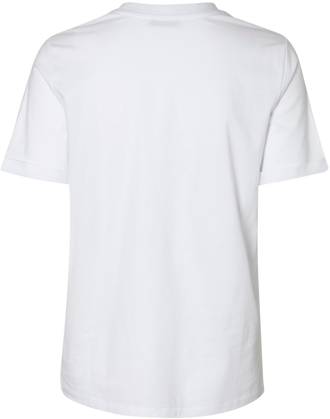 Pieces - PcRia SS Fold Up Solid Tee - Bright white
