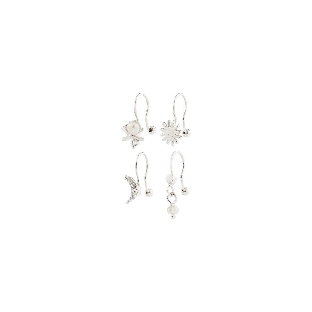 Pilgrim - Evon Ear Cuff 4-in-1 Set, Silver-plated 262626013 - Silver Plated