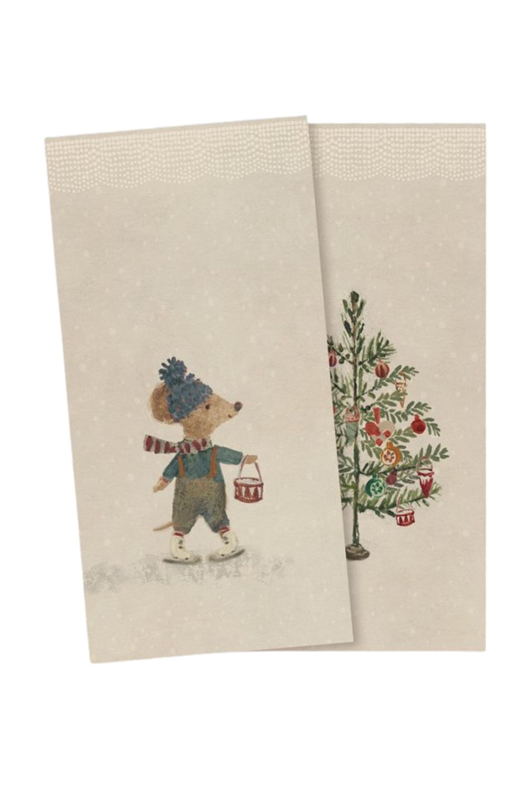 Maileg - Serviet, Lille - Julemus - 14-6103-00