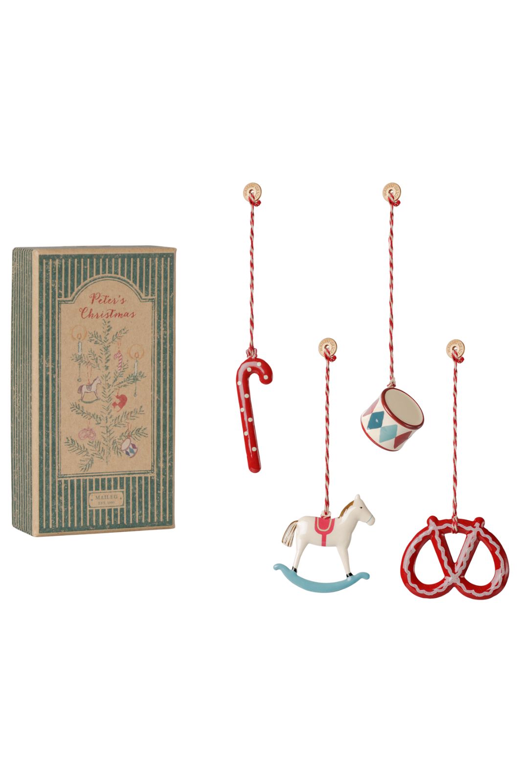 Maileg - GaveæSke Med MetalophæNg - Peters Jul - RøD/Blå - 14-6515-00