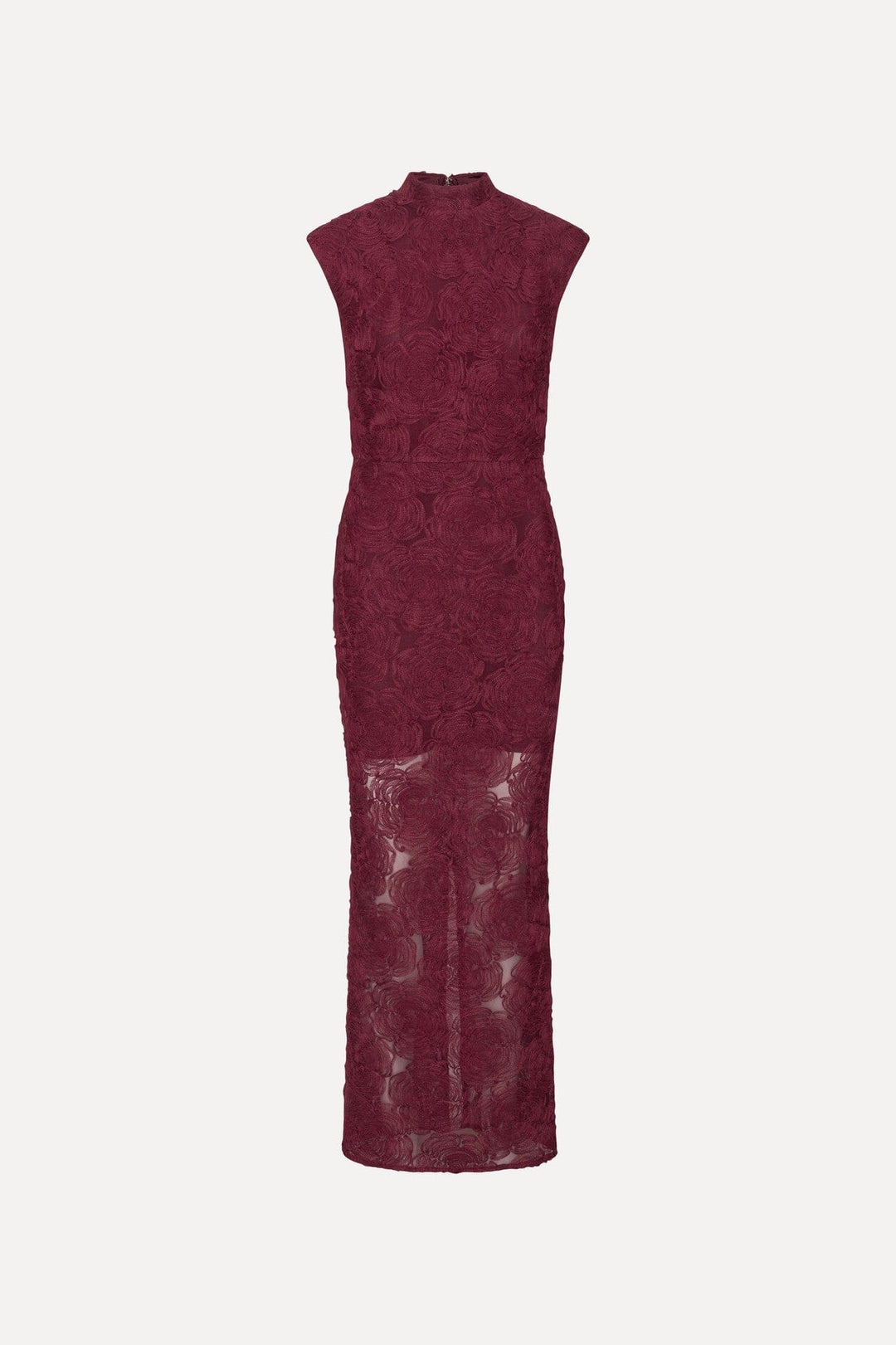 Rotate - Flower Mesh Maxi Dress 116273741 - 741 Decadent Chocolate Kjoler 