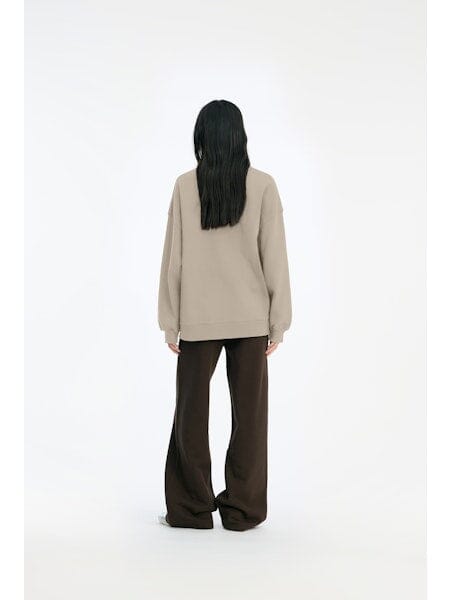 Rotate - Heavy Sweat Crewneck 115316532 - Cement Sweatshirts 