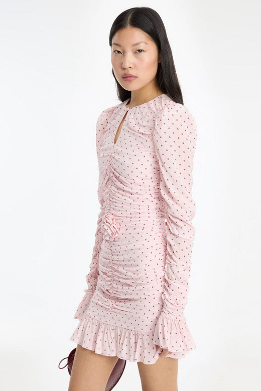 Rotate - Mini Ruched Dress 1163483110 - 3110 Barely Pink Comb. Kjoler 