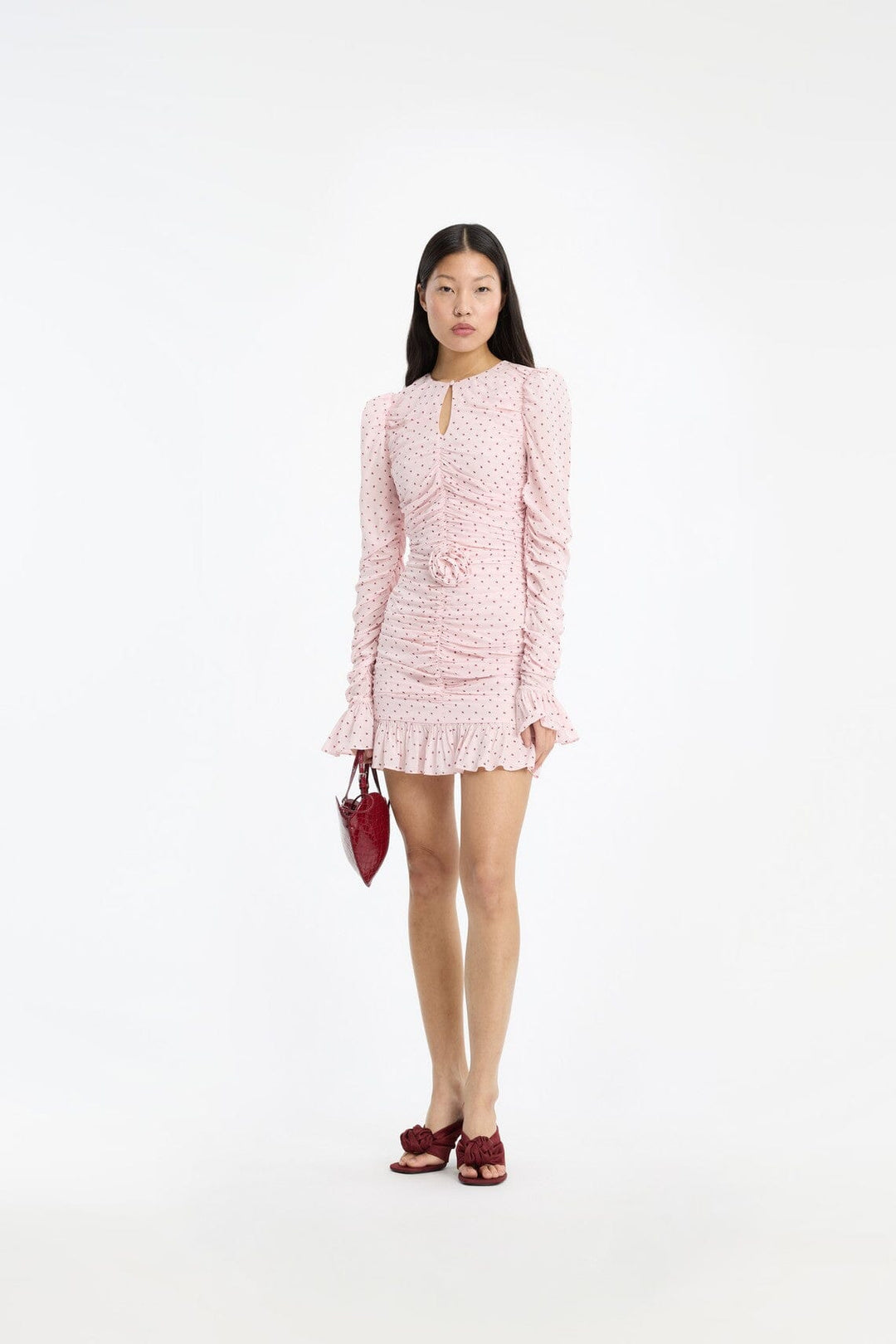 Rotate - Mini Ruched Dress 1163483110 - 3110 Barely Pink Comb. Kjoler 