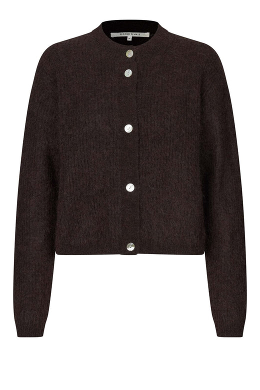 Second Female - Andrea Knit Rib LS Cardigan 60126 - 6156 Demitasse Cardigans 