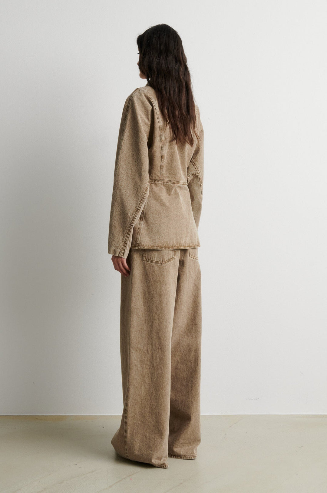 Second Female - Isana Fitted Denim Jacket 61291 - 6016 Camel Jakker 