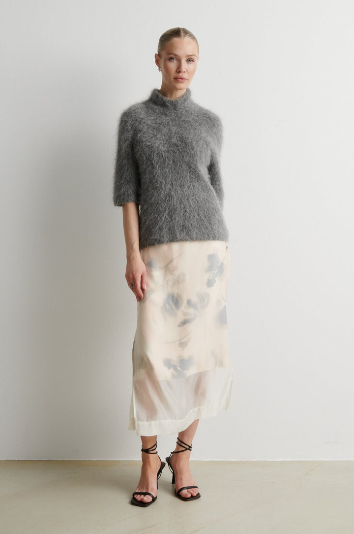 Second Female - Karla Knit SS 59913 - 7003 Dark grey melange Strikbluser 